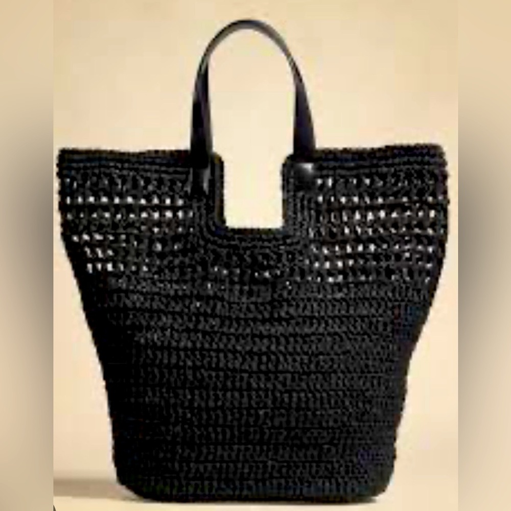 Banana Republic Paper Straw Shopper Tote